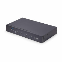 StarTech.com Switch KM a 4 porte con commutazione del mouse, switcher USB per tastiera mouse, audio 3,5 mm USB, Condivisione