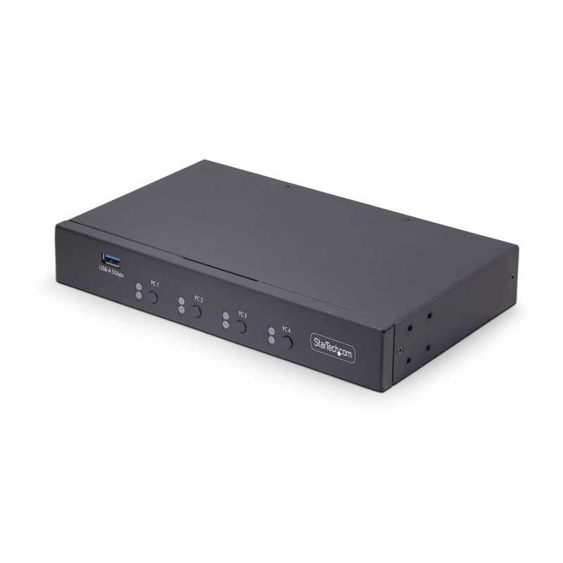 StarTech.com Switch KM a 4 porte con commutazione del mouse, switcher USB per tastiera/mouse, audio 3,5 mm/USB, Condivisione StarTech.com Switch KM a 4 porte con commutazione del mouse, switcher USB per tastiera/mouse, audio 3,5 mm/USB, Condivisione