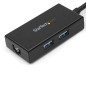 StarTech.com Adattatore USB 3.0 a Ethernet Gigabit con Hub USB a 2 porte incorporato USB31000S2H