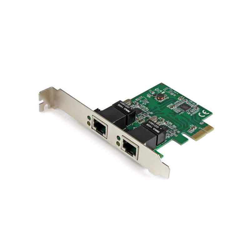 StarTech.com Adattatore Scheda di Rete Ethernet Gigabit PCI express PCIe NIC a 2 porte RJ45 da 1 Gbps ST1000SPEXD4 StarTech.com Adattatore Scheda di Rete Ethernet Gigabit PCI express PCIe NIC a 2 porte RJ45 da 1 Gbps ST1000SPEXD4
