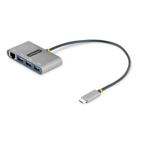 StarTech.com Hub USB-C con Ethernet a 3 porte - Adattatore USB Type-C con 3x USB-A e 1X Ethernet Gigabit - Splitter HB30C3A1GEA2