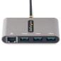 StarTech.com Hub USB-C con Ethernet a 3 porte - Adattatore USB Type-C con 3x USB-A e 1X Ethernet Gigabit - Splitter HB30C3A1GEA2
