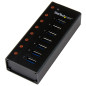 StarTech.com HUB USB 3.0 a 7 porte con case metallico - Perno e concentratore USB 3.0 desktop/montabile a parete ST7300U3M
