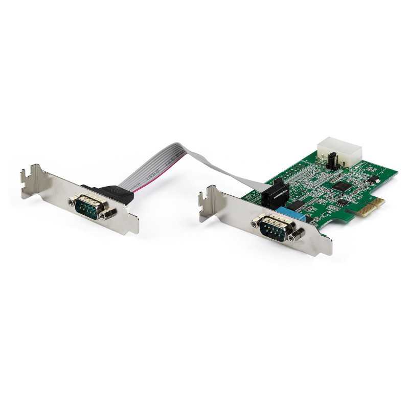 StarTech.com Scheda adattatore seriale PCI Express RS232 a 2 porte - Scheda controller host seriale PCIe RS232 - PCIe PEX2S953LP