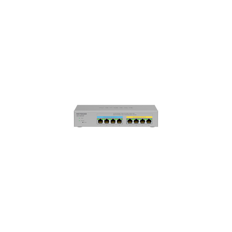 NETGEAR MS108TUP Non gestito L2 2.5G Ethernet (100/1000/2500) Supporto Power over Ethernet (PoE) Grigio NETGEAR MS108TUP Non gestito L2 2.5G Ethernet (100/1000/2500) Supporto Power over Ethernet (PoE) Grigio