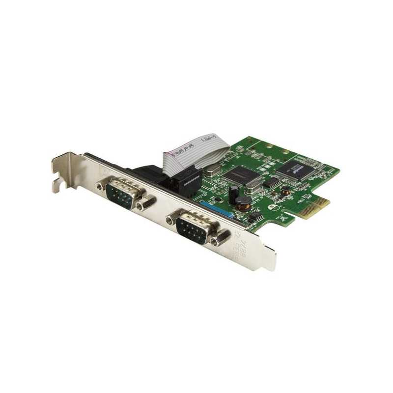 StarTech.com Scheda Seriale PCI Express da 2 porte DB9 con UART 16C1050 - RS232 PEX2S1050