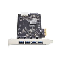 StarTech.com Scheda PCIe USB a 4 porte, USB 3.2 5Gbps, scheda di espansione PCI Express con 4 controller USB indipendenti, 4