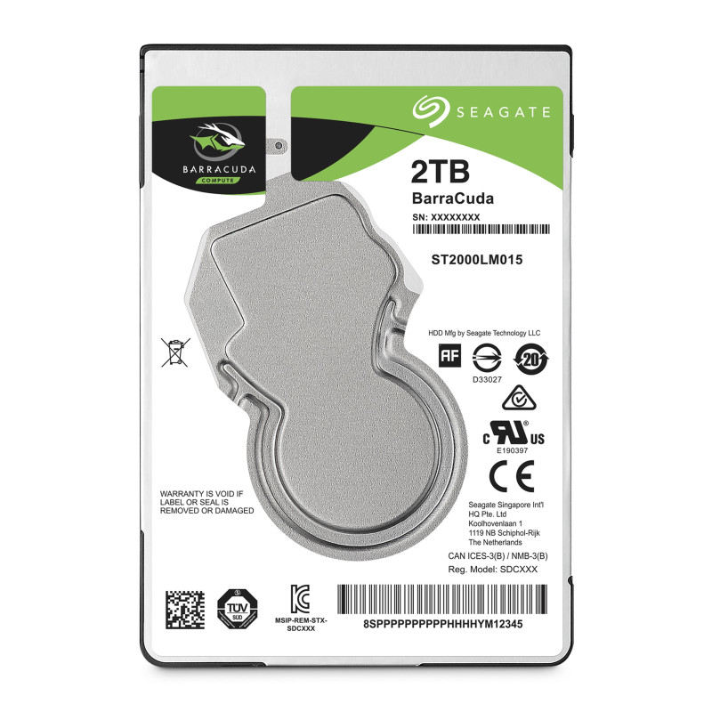 Seagate Barracuda 2.5" disco rigido interno 2 TB 5400 Giri/min 128 MB 2.5" Serial ATA III Seagate Barracuda 2.5" disco rigido interno 2 TB 5400 Giri/min 128 MB 2.5" Serial ATA III