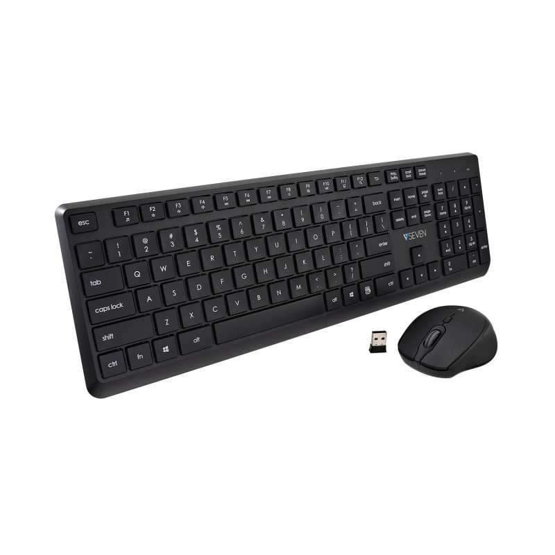 V7 CKW350US Combo tastiera e mouse wireless - Layout Stati Uniti V7 CKW350US Combo tastiera e mouse wireless - Layout Stati Uniti