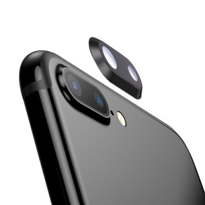 Caméra Arrière Lens Verre + Cadre Pour Iphone 8 Plus Noir