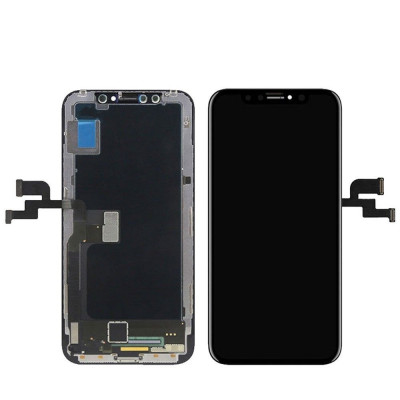 Écran tactile + écran LCD + cadre écran en verre noir Apple iPhone X