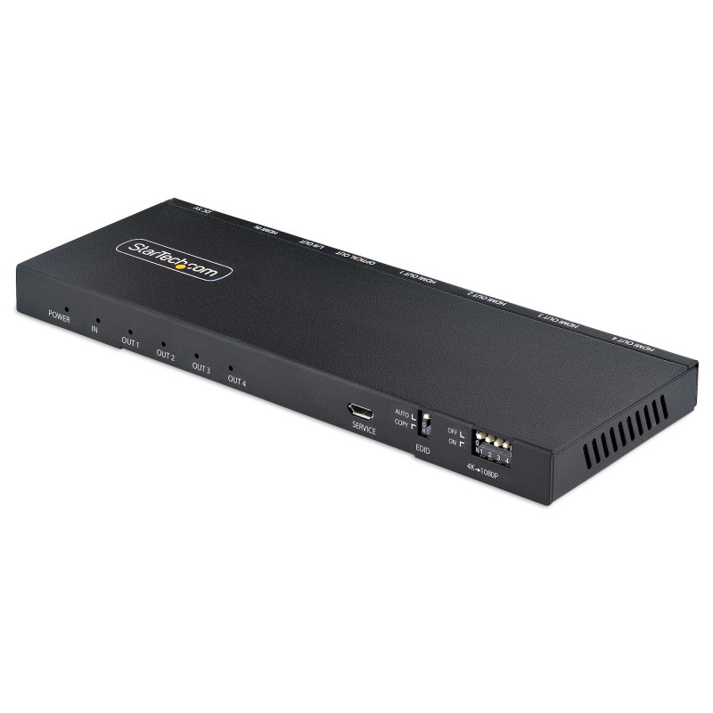 StarTech.com Splitter HDMI 4K con 4 Porte - Sdoppiatore HDMI 2.0 4K 60Hz 1 In e 4 Out - HUB HDMI 4K con Scaler Integrato - StarTech.com Splitter HDMI 4K con 4 Porte - Sdoppiatore HDMI 2.0 4K 60Hz 1 In e 4 Out - HUB HDMI 4K con Scaler Integrato -