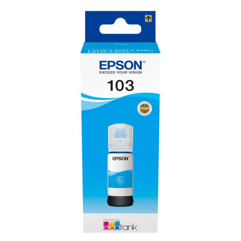 Epson 103 EcoTank Cyan ink bottle (WE) Epson 103 EcoTank Cyan ink bottle (WE)