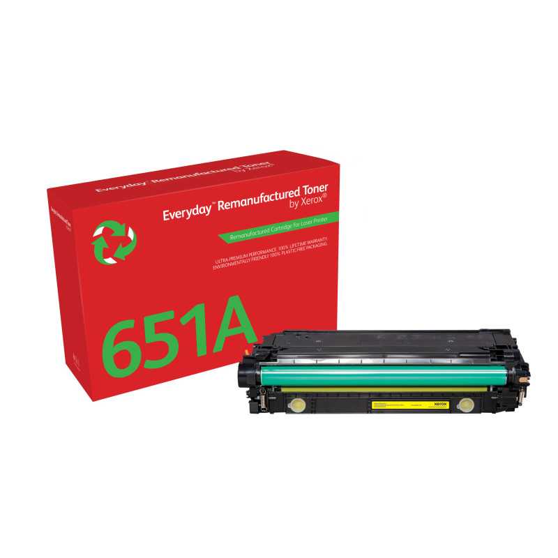 Everyday Toner rigenerato ™ di Xerox Giallo compatibile con HP 651A 650A 307A (CE342A/CE272A/CE742A), Capacità standar 006R04149 Everyday Toner rigenerato ™ di Xerox Giallo compatibile con HP 651A 650A 307A (CE342A/CE272A/CE742A), Capacità standar 006R04149