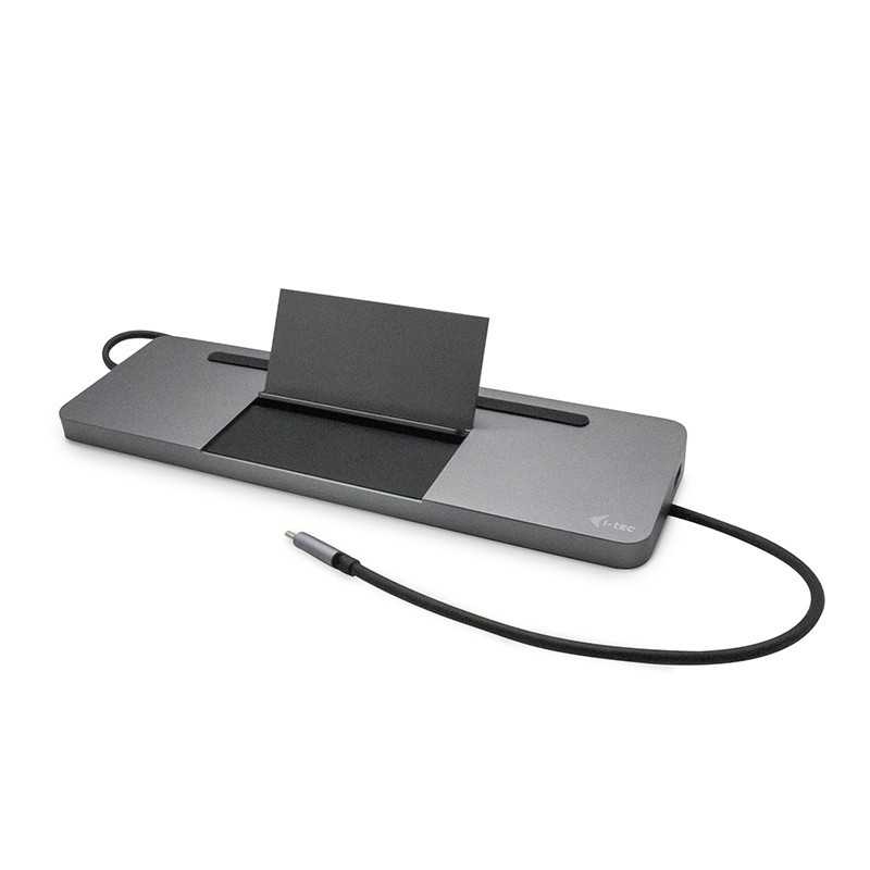 i-tec Metal USB-C Ergonomic 4K 3x Display Docking Station + Power Delivery 85 W C31FLATDOCKPDPRO