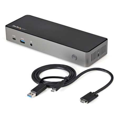 StarTech.com USB-C e USB-A Dock - Docking station universale triplo monitor DisplayPort e HDMI 4K 60Hz - 85W Power  DK31C3HDPDUE
