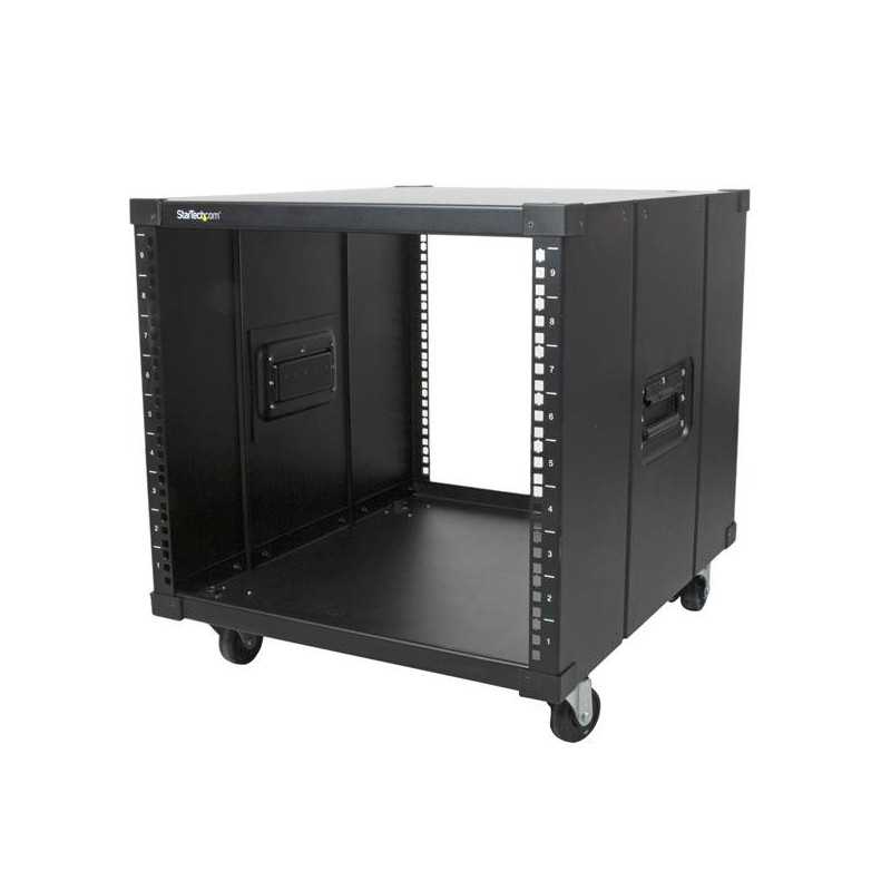 StarTech.com Server Rack a 4 Montanti 9U Open Frame, Armadio Rack di Rete 19"con Ruote, Piccolo Rack Server per spazi ri RK960CP