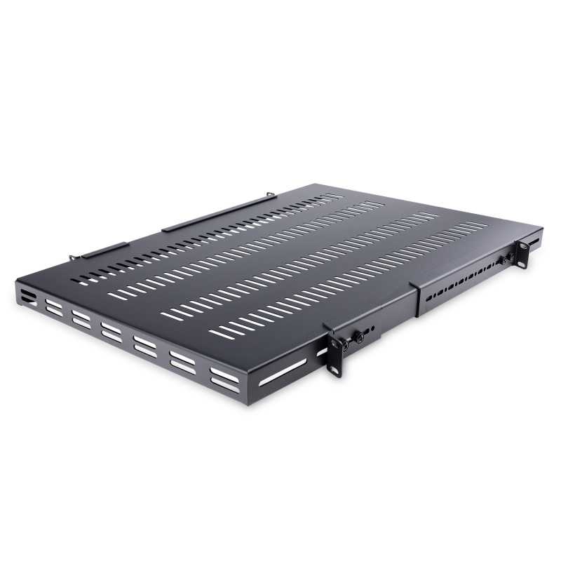 StarTech.com Ripiano 1U regolabile ventilato per rack 19" - Robusto ripiano per armadio server rack 19 pollici - Men ADJSHELFHDV