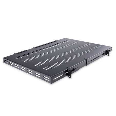 StarTech.com Ripiano 1U regolabile ventilato per rack 19" - Robusto ripiano per armadio server rack 19 pollici - Men ADJSHELFHDV