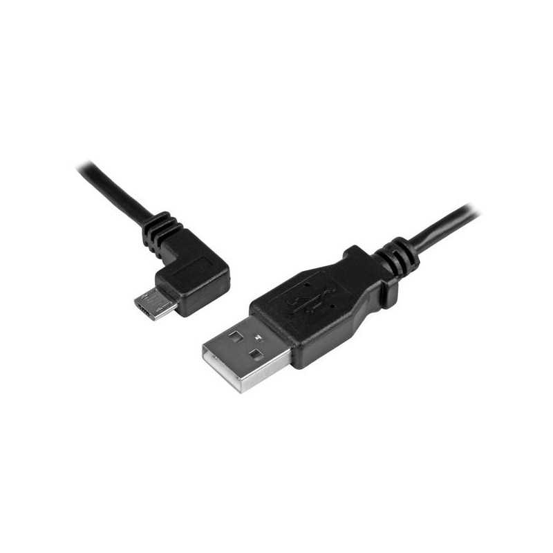 StarTech.com Cavo Micro-USB da Ricarica e Sincronizzazione angolato sinistra da 0,5m USBAUB50CMLA