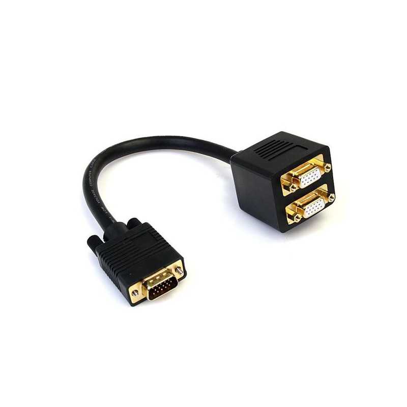 StarTech.com Cavo Sdoppiatore VGA a 2 uscite VGA - Cavo Y splitter VGA a doppia uscita VGA - M/F da 30 cm VGASPL1VV