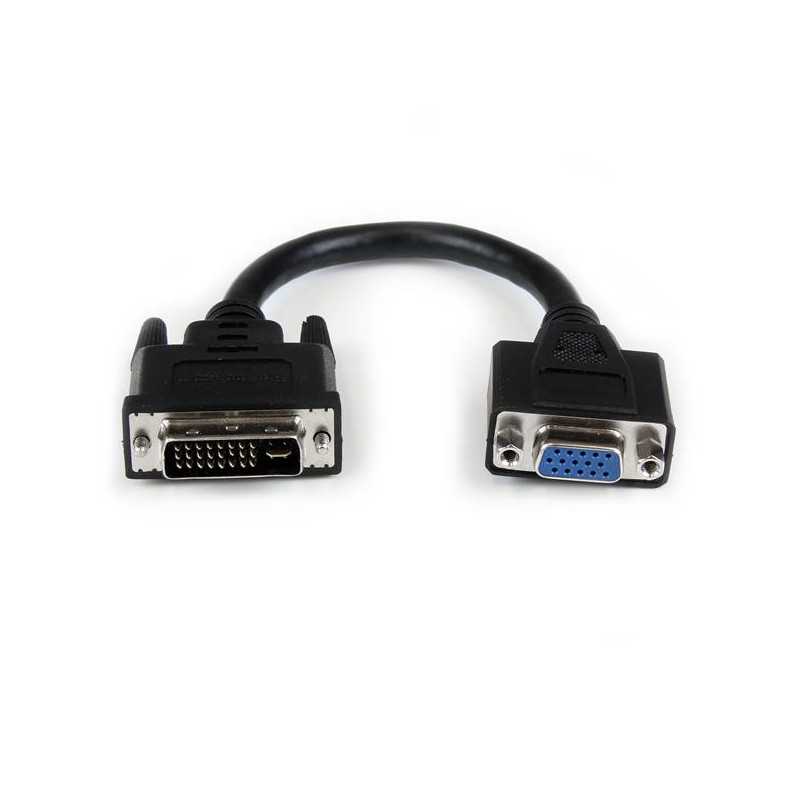 StarTech.com Adattatore cavo DVI a VGA da 20 cm - DVI-I maschio a VGA femmina DVIVGAMF8IN
