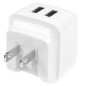 StarTech.com Caricabatterie da Muro a doppia porta x2 USB ad alta potenza ( 17W / 3.4 Amp ) con prese da viaggio USB2PACWH