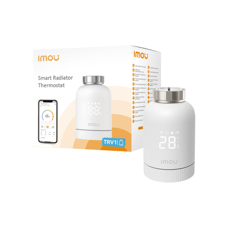 Imou Valvola Termostatica con 6 adattatori di montaggio, con rilevamento finestra aperta, protezione congelamento, Imou Valvola Termostatica con 6 adattatori di montaggio, con rilevamento finestra aperta, protezione congelamento,