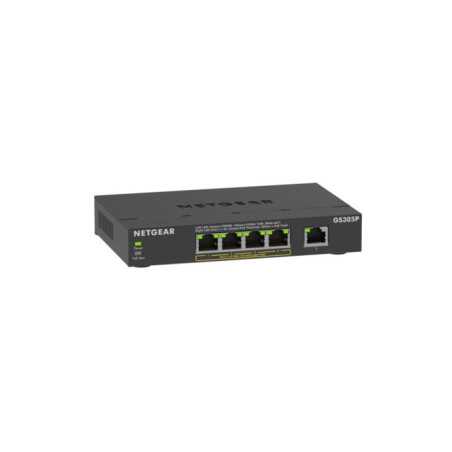 NETGEAR GS305Pv3 Non gestito Gigabit Ethernet (10/100/1000) Supporto Power over Ethernet (PoE) Nero GS305P-300EUS