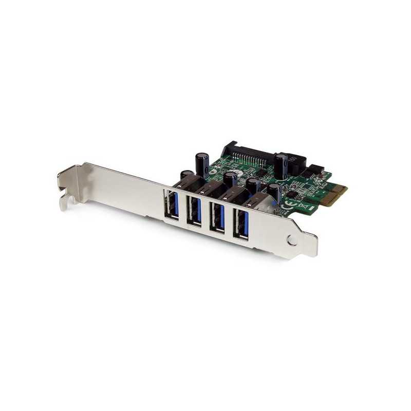 StarTech.com Adattatore scheda controller PCI Express PCIe SuperSpeed USB 3.0 a 4 porte con UASP - Alimentazione SATA PEXUSB3S4V