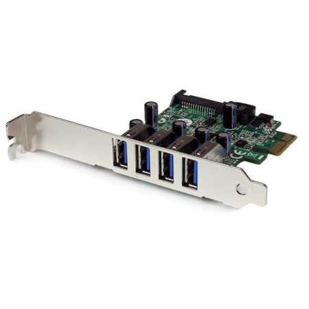 StarTech.com Adattatore scheda controller PCI Express PCIe SuperSpeed USB 3.0 a 4 porte con UASP - Alimentazione SATA PEXUSB3S4V