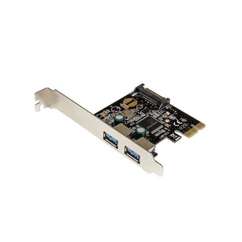 StarTech.com Scheda controller USB SuperSpeed 3.0 PCIe PCI Express a 2 porte con alimentazione SATA PEXUSB3S23