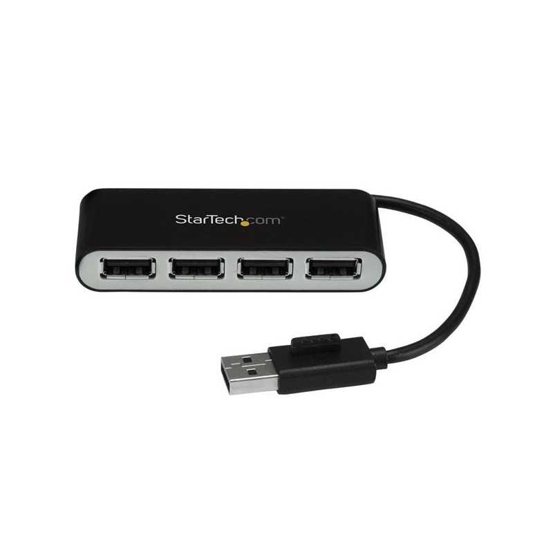 StarTech.com Hub USB 2.0 portatile a 4 porte con cavo integrato - Perno e Concentratore USB compatto - Mini Hub USB2 ST4200MINI2