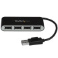 StarTech.com Hub USB 2.0 portatile a 4 porte con cavo integrato - Perno e Concentratore USB compatto - Mini Hub USB2 ST4200MINI2
