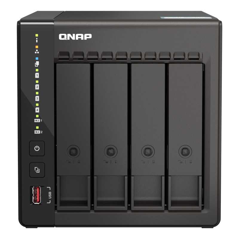 QNAP TS-453E NAS Tower Intel® Celeron® J6412 8 GB 0 TB QNAP QTS Nero TS-453E-8G