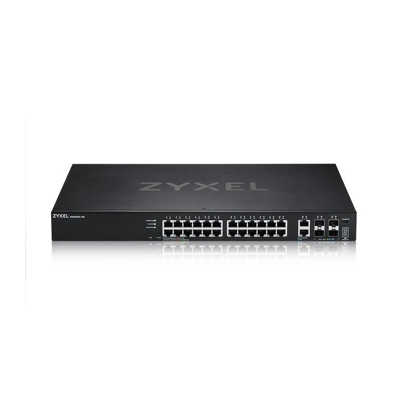 Zyxel XGS2220-30 Gestito L3 Gigabit Ethernet (10/100/1000) Nero Zyxel XGS2220-30 Gestito L3 Gigabit Ethernet (10/100/1000) Nero
