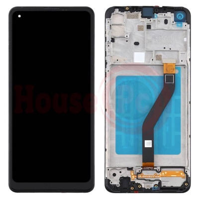 Lcd Display + Touch Screen + Frame For Samsung Galaxy A21 A215F Black