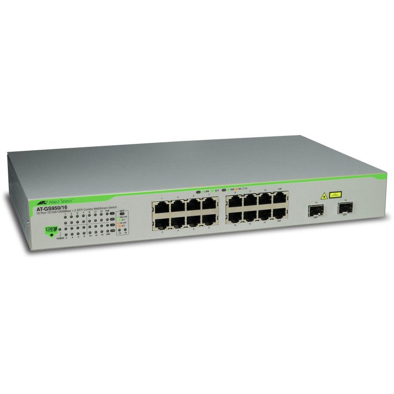 Allied Telesis AT-GS950/16-50 Gestito L2 Gigabit Ethernet (10/100/1000) 1U Bianco Allied Telesis AT-GS950/16-50 Gestito L2 Gigabit Ethernet (10/100/1000) 1U Bianco