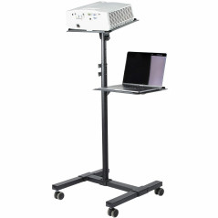 StarTech.com Supporto per proiettore e laptop mobile - Carrello portatile per proiettore resistente (2 ripiani, reggono 10kg