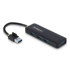StarTech.com Hub USB-A a 4 porte, 5 Gbps, alimentato via bus, mini hub USB da viaggio portatile, splitter USB 3.0 multiporta,