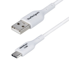 StarTech.com Cavo di ricarica da USB-A a USB-C da 1 m, carica e sincronizzazione, 3A, USB 2.0, rivestimento in TPE - Cavo di