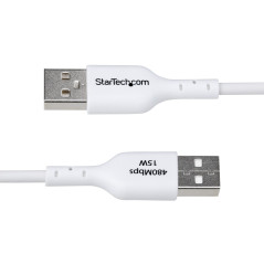 StarTech.com Cavo di ricarica da USB-A a USB-C da 1 m, carica e sincronizzazione, 3A, USB 2.0, rivestimento in TPE - Cavo di