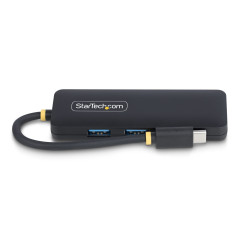 StarTech.com Hub USB-C a 4 porte, 5 Gbps, alimentato via bus, mini hub USB da viaggio portatile, splitter USB 3.0 multiporta,