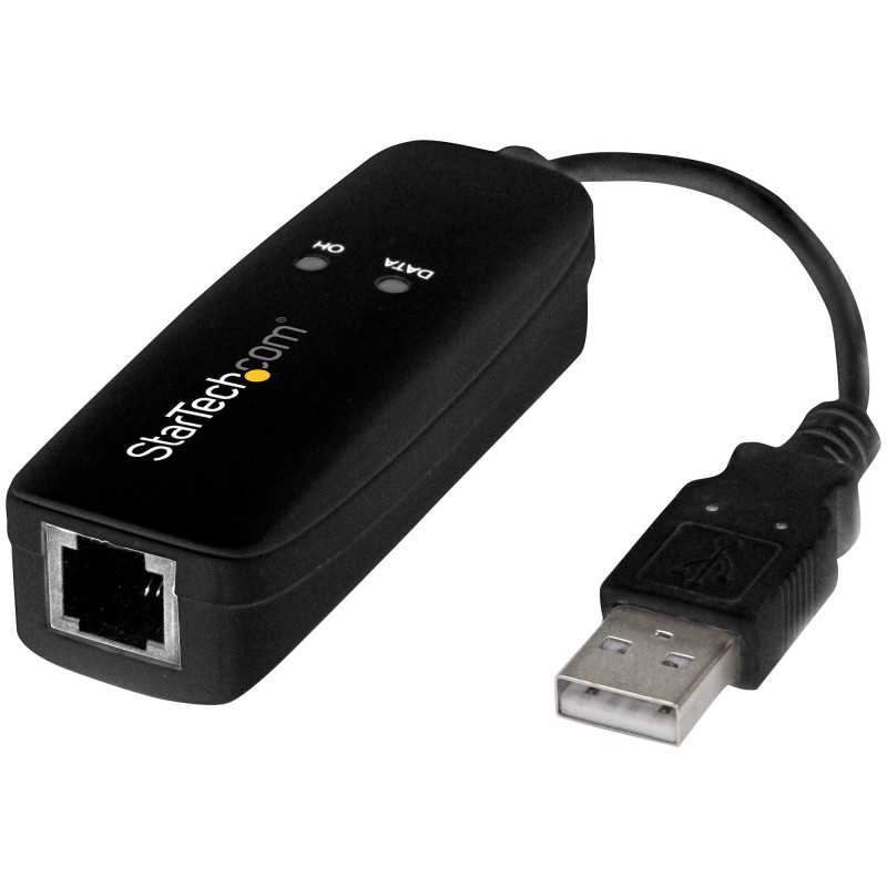 StarTech.com Modem Fax USB 2.0 - Modeme sterno da 56K per V.92 - Modem/dongle/adattatore hardware per computer/portatile da USB
