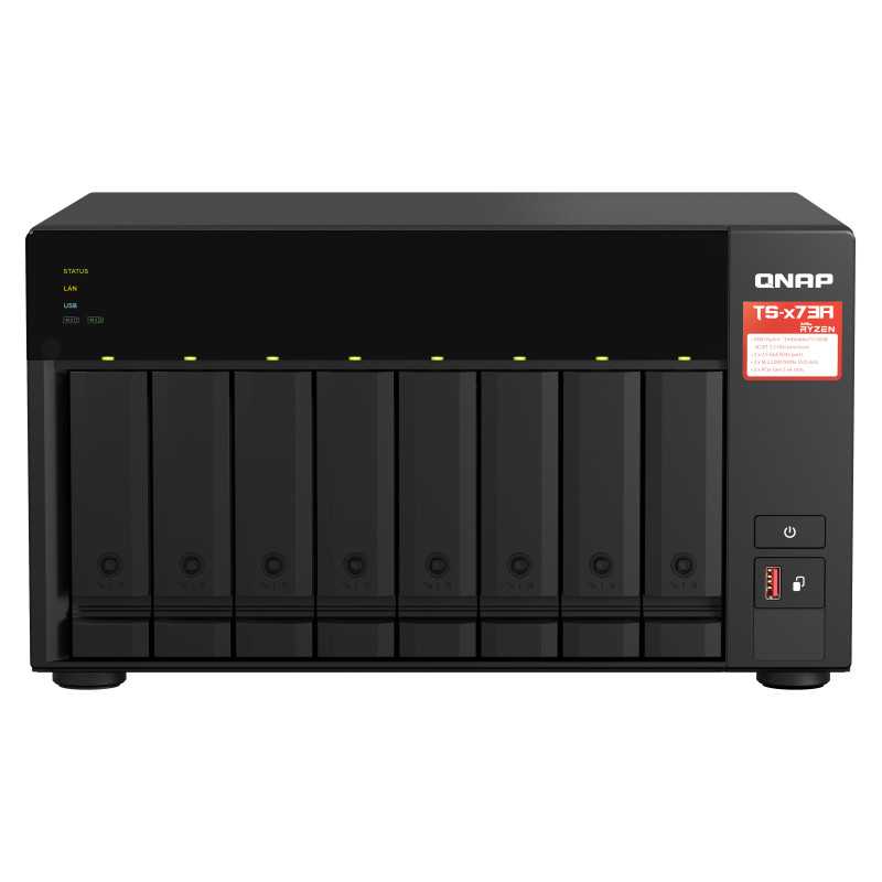 QNAP TS-873A NAS Tower Ryzen Embedded V1500B 8 GB DDR4 0 TB QNAP Turbo System Nero QNAP TS-873A NAS Tower Ryzen Embedded V1500B 8 GB DDR4 0 TB QNAP Turbo System Nero