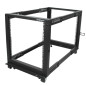 StarTech.com Server Rack a 4 Montanti 12U Open Frame, Armadio Rack di Rete 19" con Ruote, piedini di livellamento/m 4POSTRACK12U