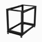 StarTech.com Server Rack a 4 Montanti 15U Open Frame, Armadio Rack di Rete 19" con Ruote, piedini di livellamento/m 4POSTRACK15U