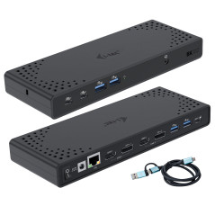 i-tec CADUA4KDOCKPDL2 replicatore di porte e docking station per laptop Cablato USB 3.2 Gen 1 (3.1 Gen 1) Type-C Nero