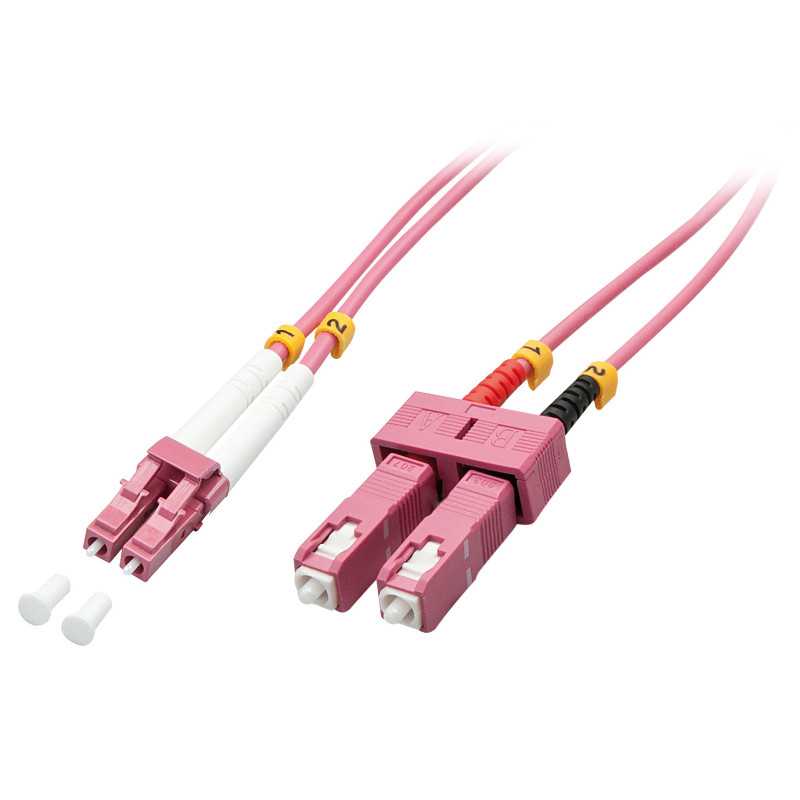 Lindy 46361 cavo InfiniBand e in fibra ottica 2 m LC SC Rosa