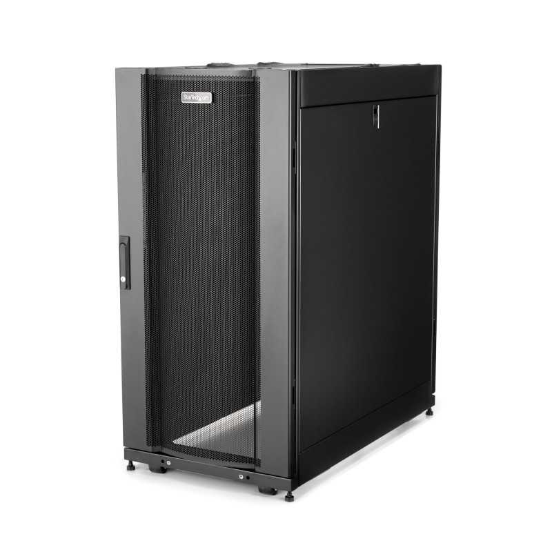 StarTech.com Armadio rack per server 25U - Profondità regolabile da 7-35" a 4 montanti con chiusura a chiave - Armadio RK2537BKM